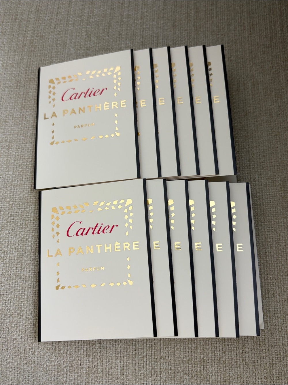 Cartier La Panthère Parfum Sample Set - Cream & Gold Packaging 12pcs
